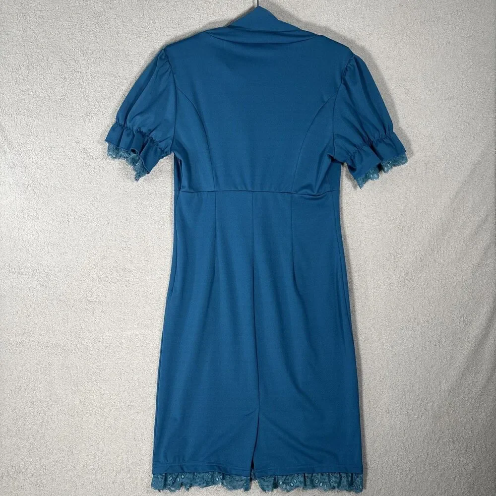 Scarlett Darkness Women's Size L 50s Inspired Pin Up Dress Dark Academia Cosplay - Picture 13 of 15